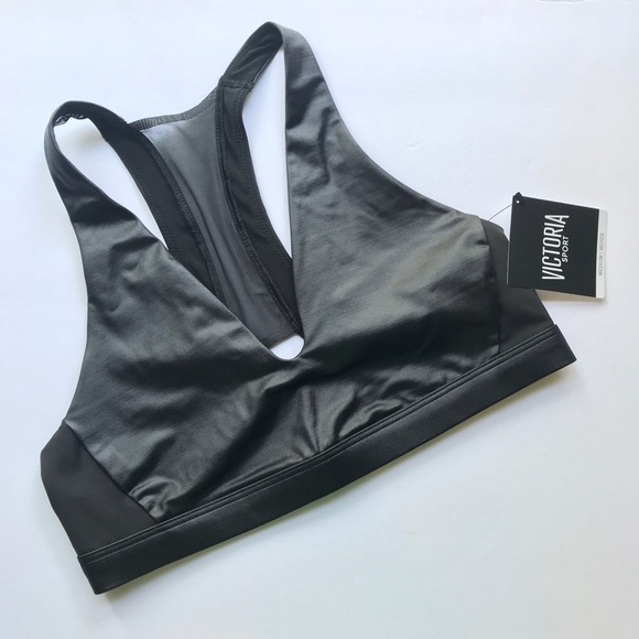 leather look bralette